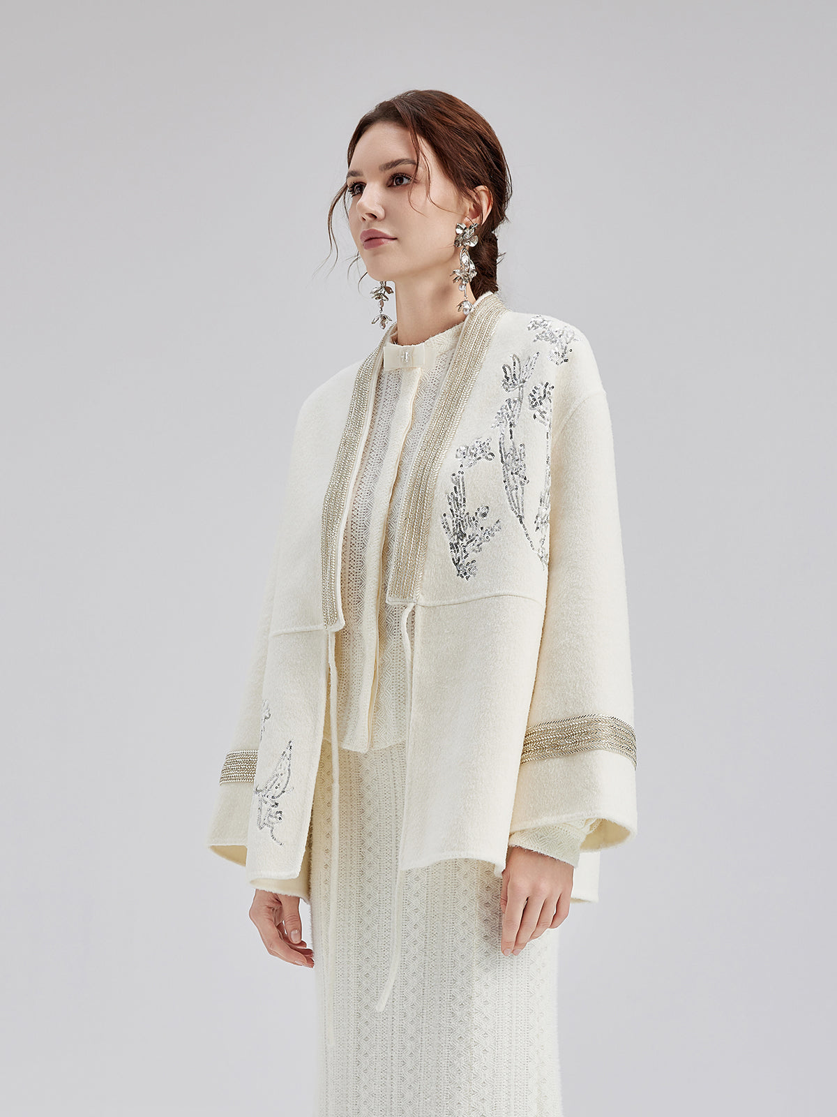 Italian Wool Embroidered Coat