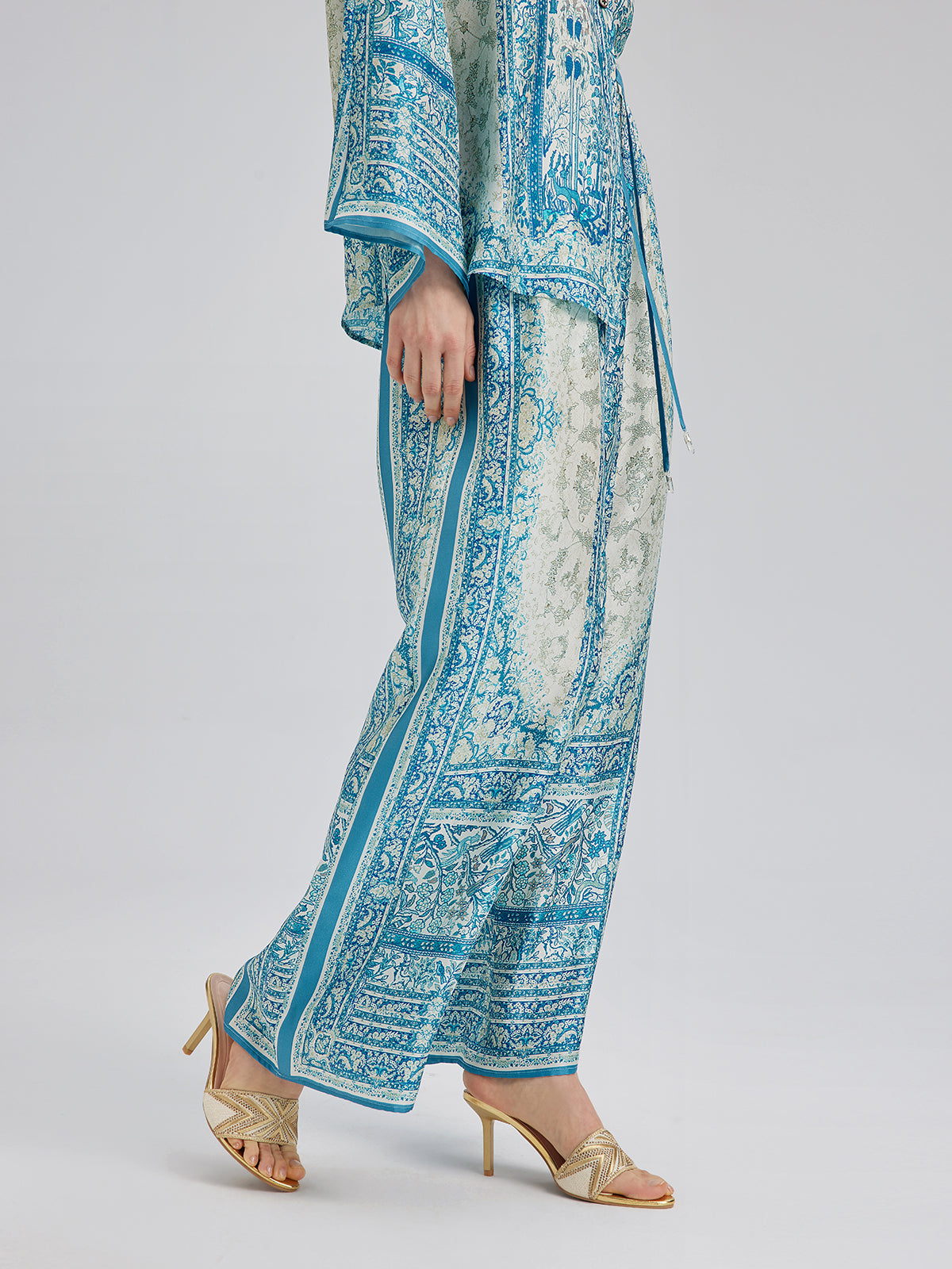 Final Sale | Baroque Printed Silk Lounge Set