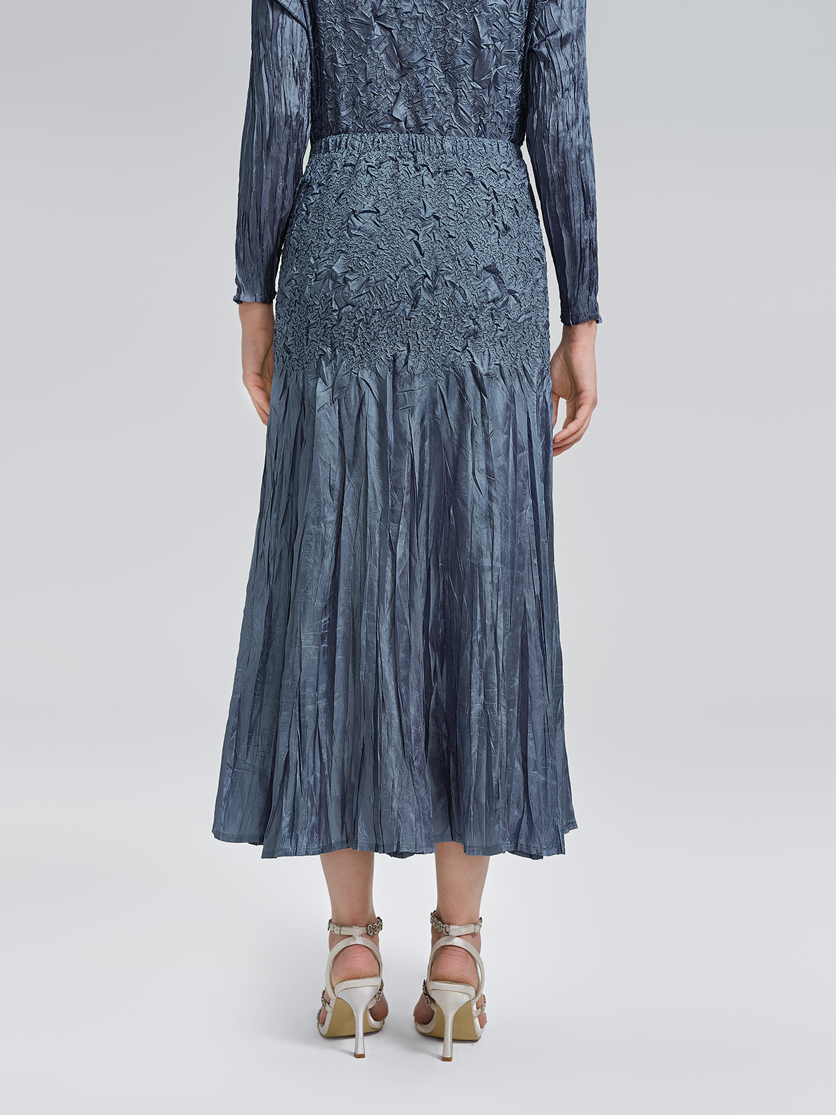 Handcrafted Pleated Texture Beaded Set