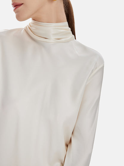 Romantic Flare Sleeve Turtleneck Top