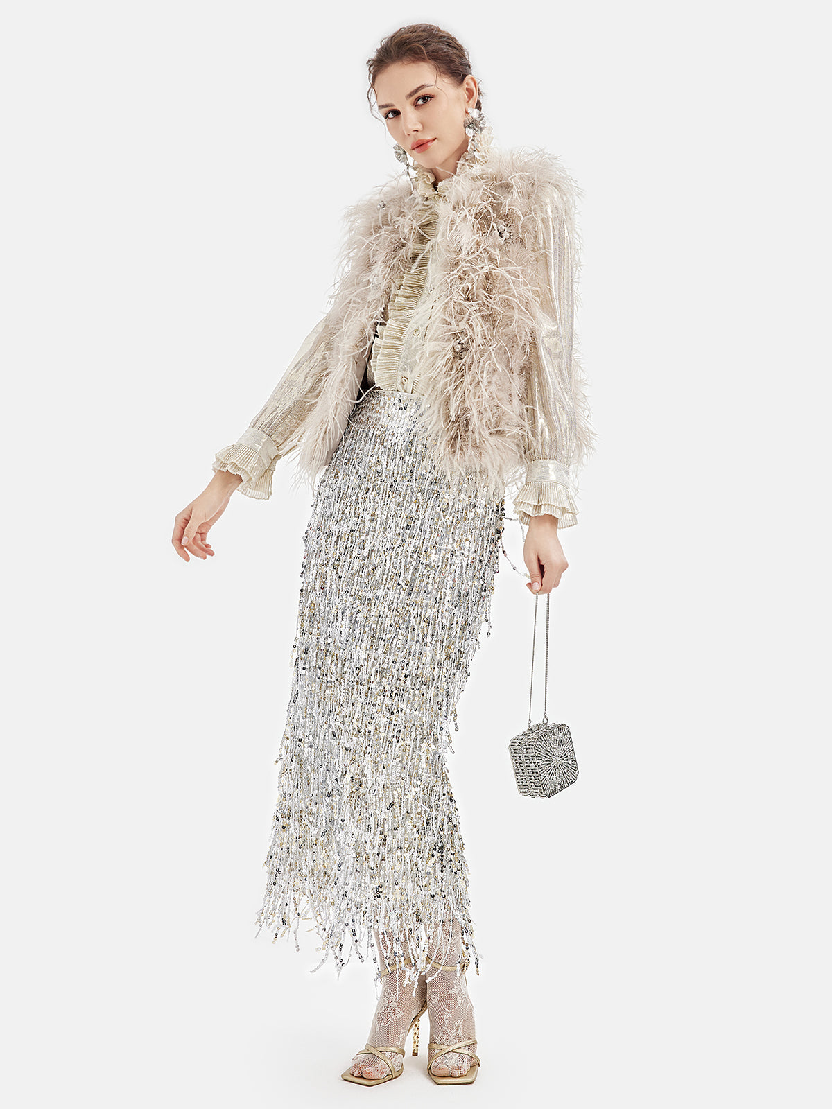 Luxurious Ostrich Feather Vest