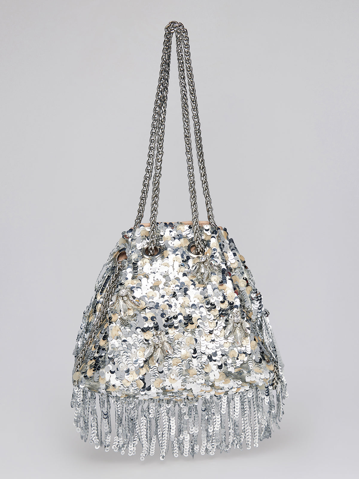【FREE GIFT】Crystal Fringe Sequin Bucket Bag