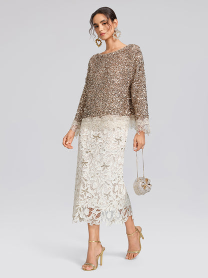 Sequin Floral Lace Blouse
