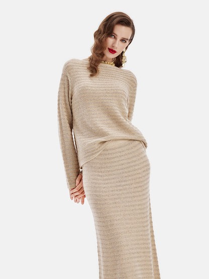 New Zealand Cashmere-Gold Blend Top