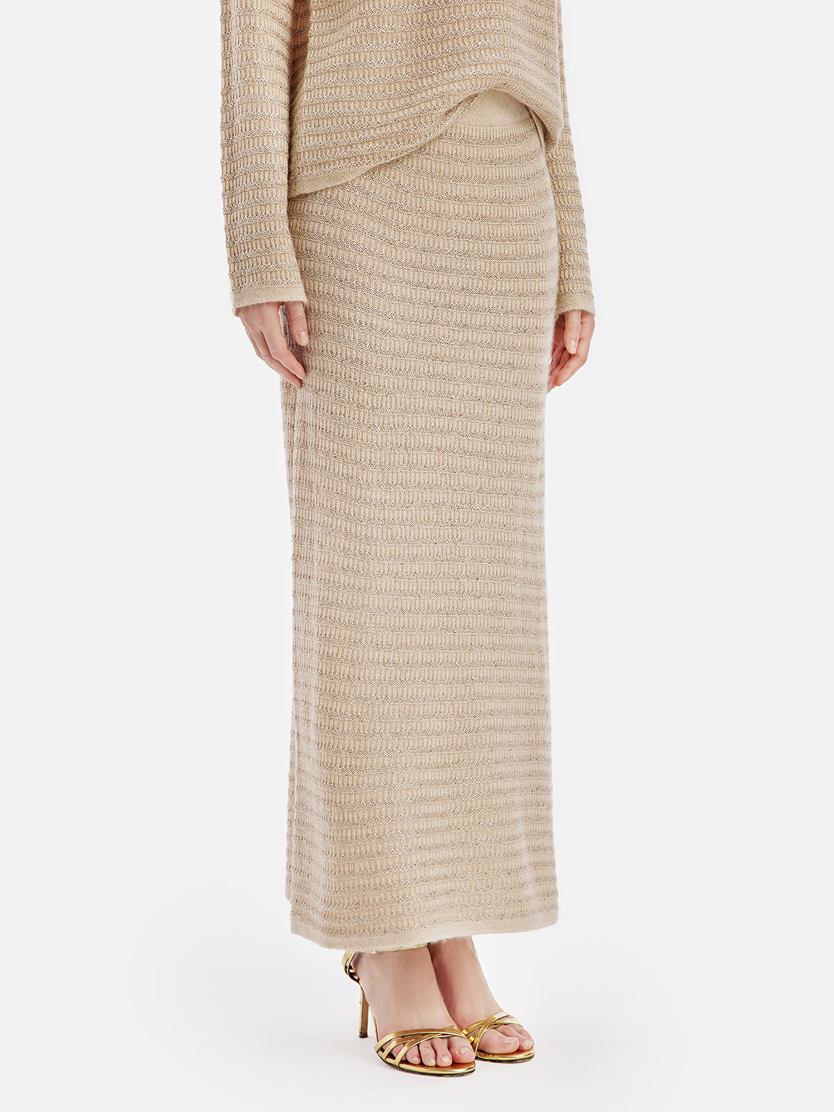 New Zealand Cashmere-Gold Blend Skirt