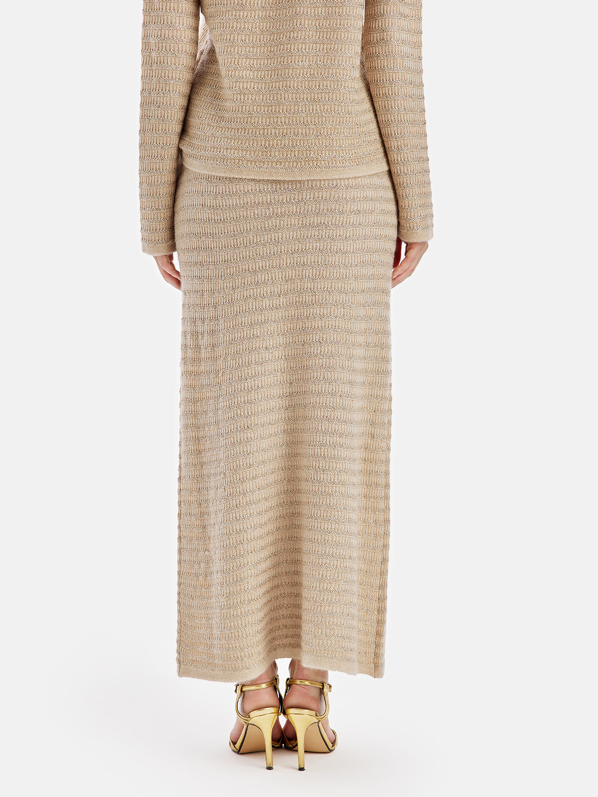 New Zealand Cashmere-Gold Blend Skirt