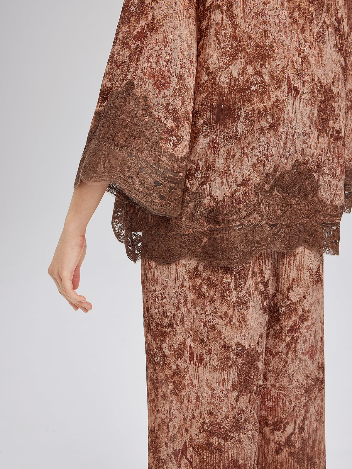 Final Sale | Ombre Lace Panel Shirt