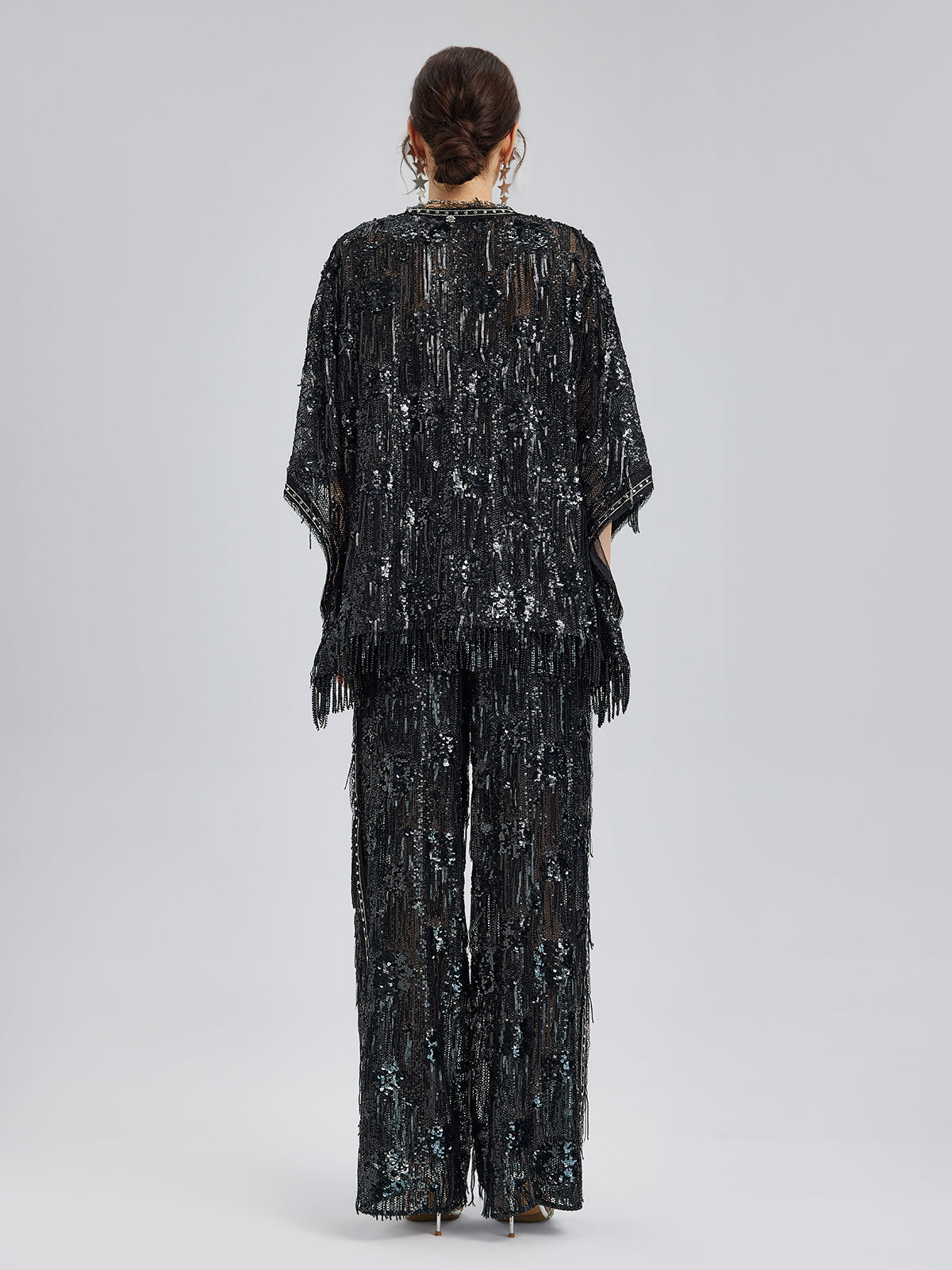 Final Sale | Custom Sequin Fringe Rock Cape