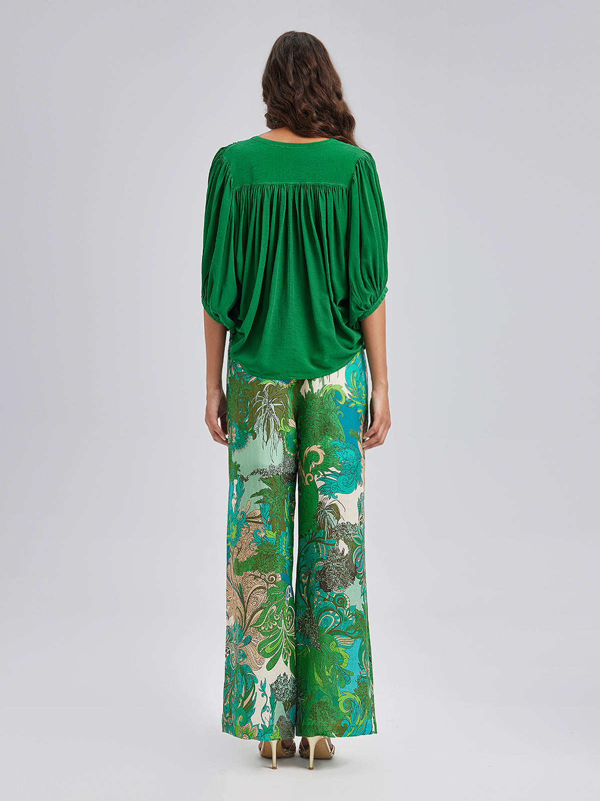 Final Sale | Elastic Waist Floral Printed Ramie Pants