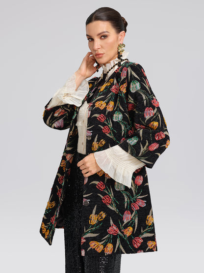 3D Hand-Beaded Statement Jacket