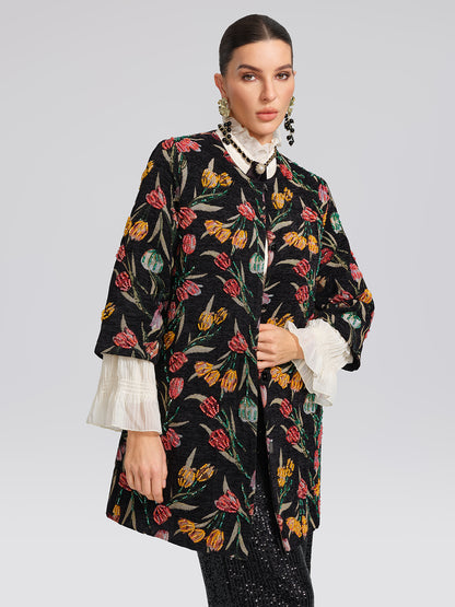 3D Hand-Beaded Statement Jacket