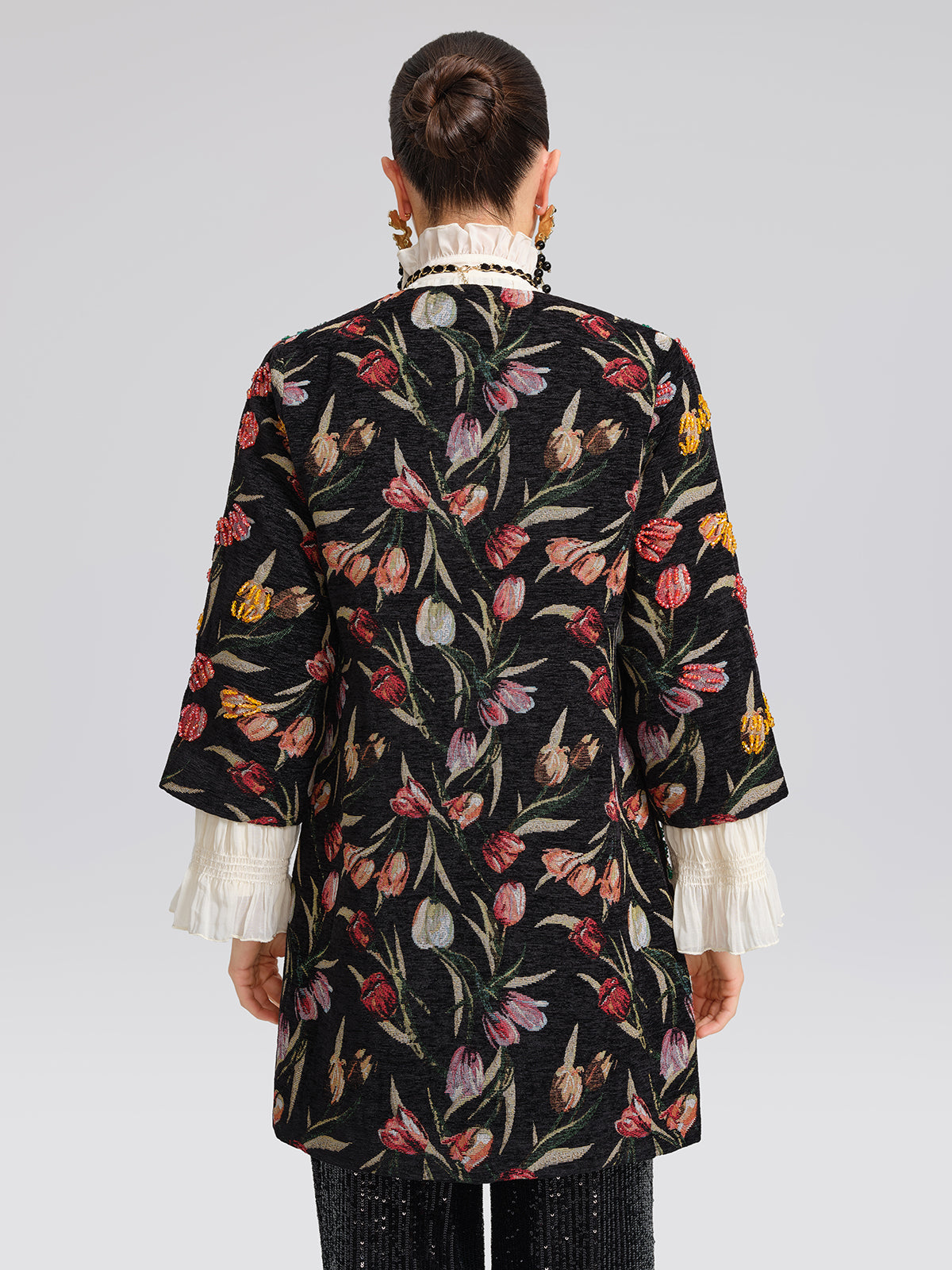 3D Hand-Beaded Statement Jacket