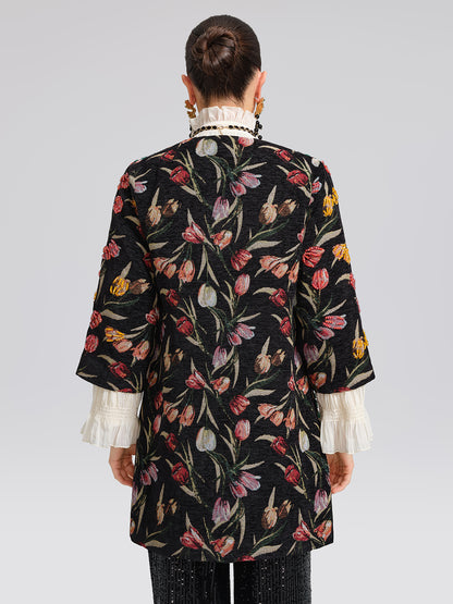 3D Hand-Beaded Statement Jacket