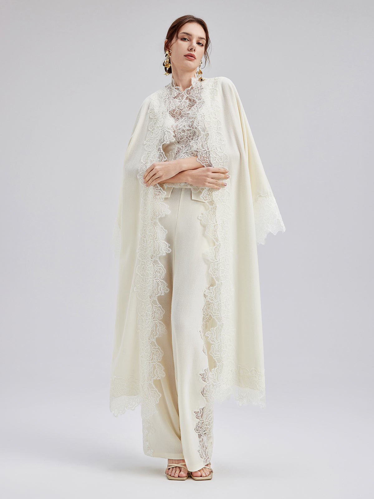 Final Sale | French Wool Lace Three-Piece Set