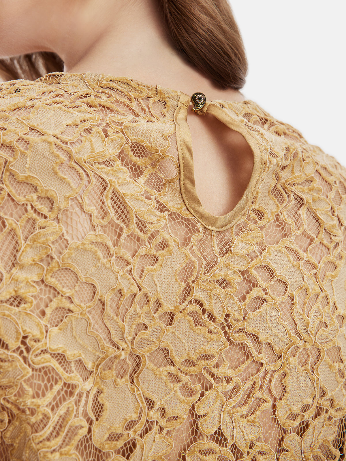 Swiss St. Gallen Intricate Hollow Lace Top