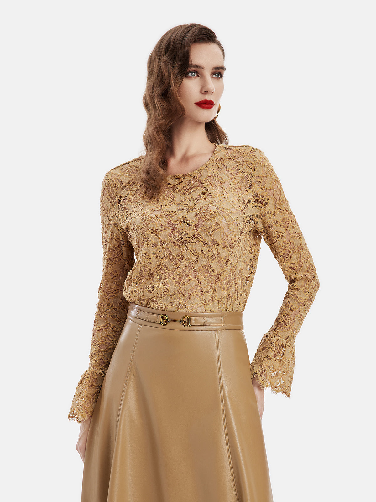 Swiss St. Gallen Intricate Hollow Lace Top