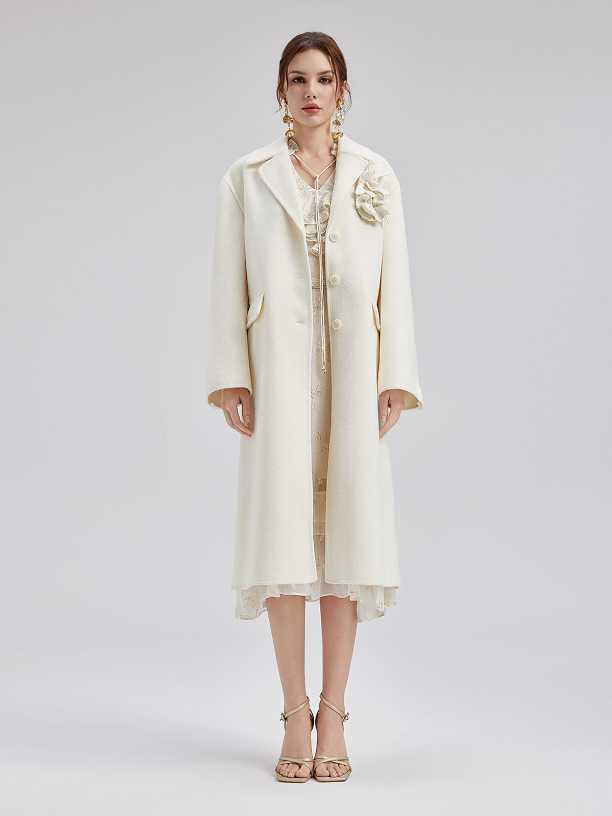 Australian Wool Floral Coat