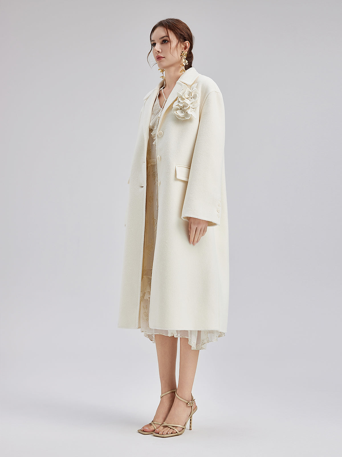 Australian Wool Floral Coat