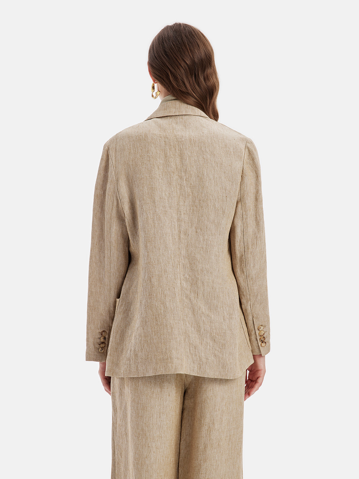 French Linen Notched Lapel Coat