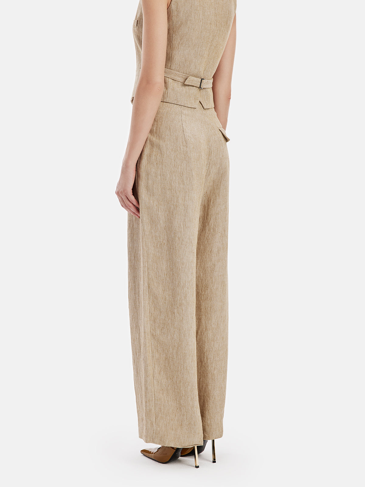 French Linen Wide-Leg Trousers