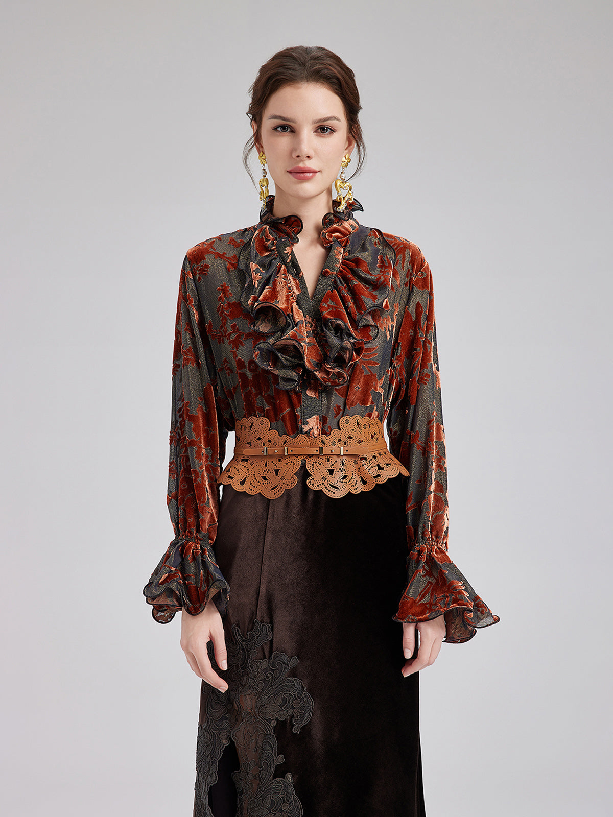 Bohemian Hollow Carved Leather Belt