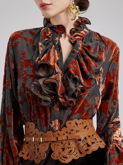 Bohemian Hollow Carved Leather Belt