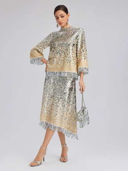 【FREE GIFT】Crystal Fringe Sequin Bucket Bag