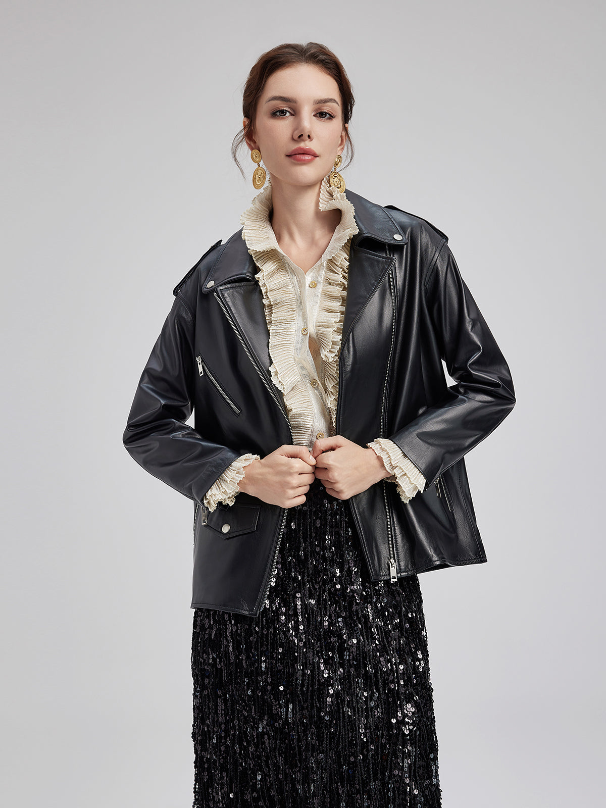 Italian Lambskin Biker Jacket