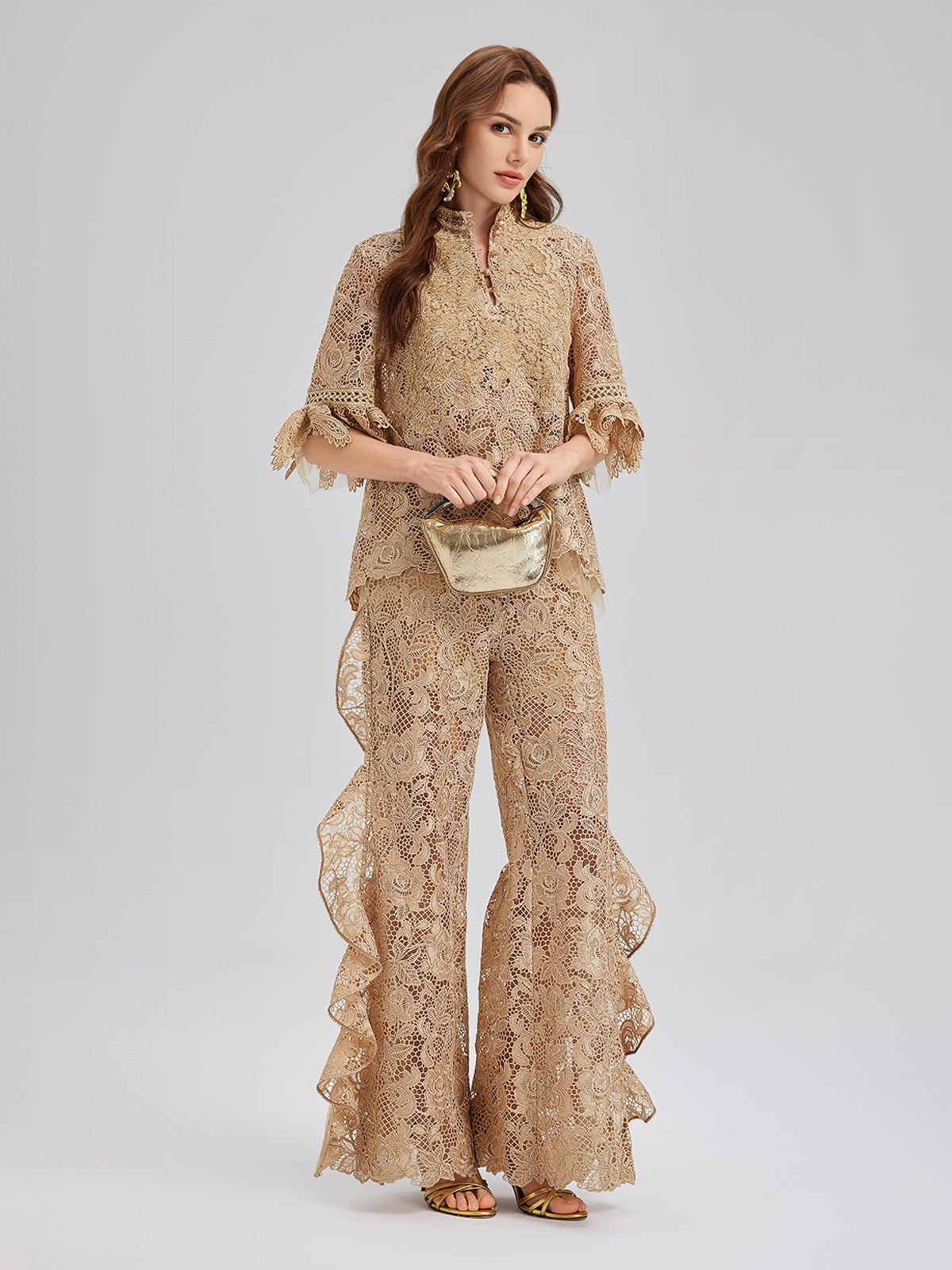Handcrafted Ribbed Lace Bohemian Top