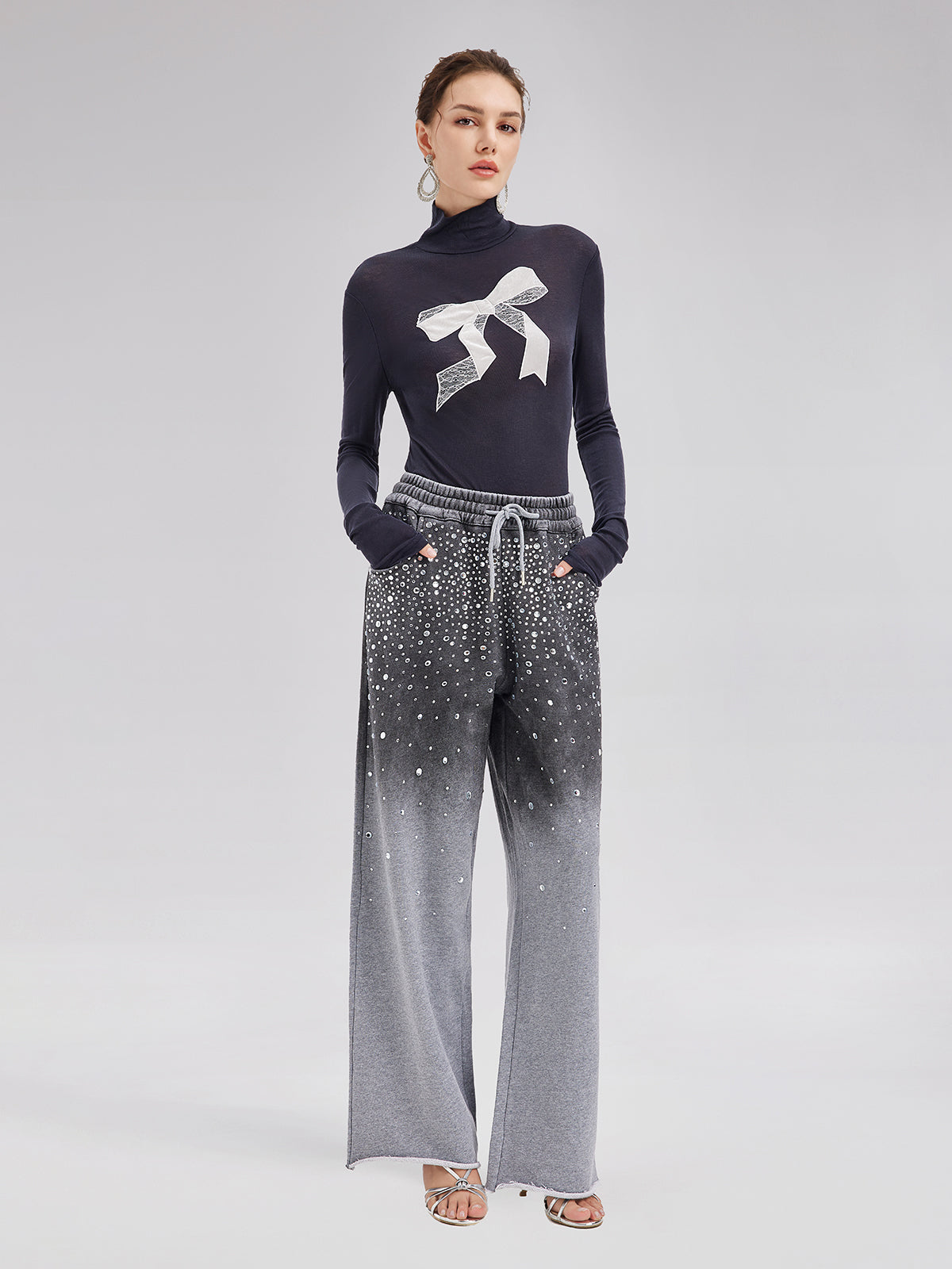 Final Sale | Gradient Starry Beaded Knit Pants
