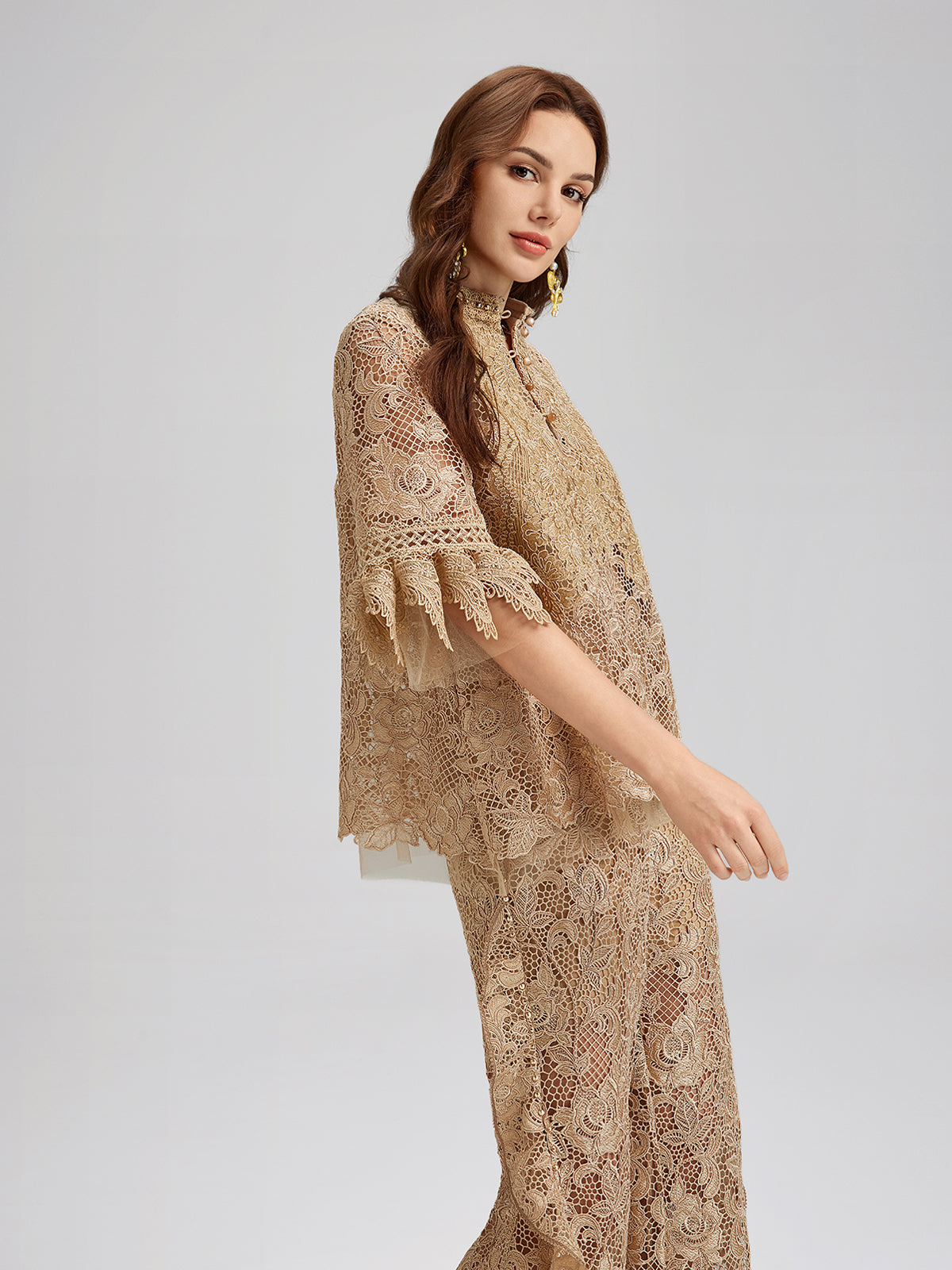 Handcrafted Ribbed Lace Bohemian Top