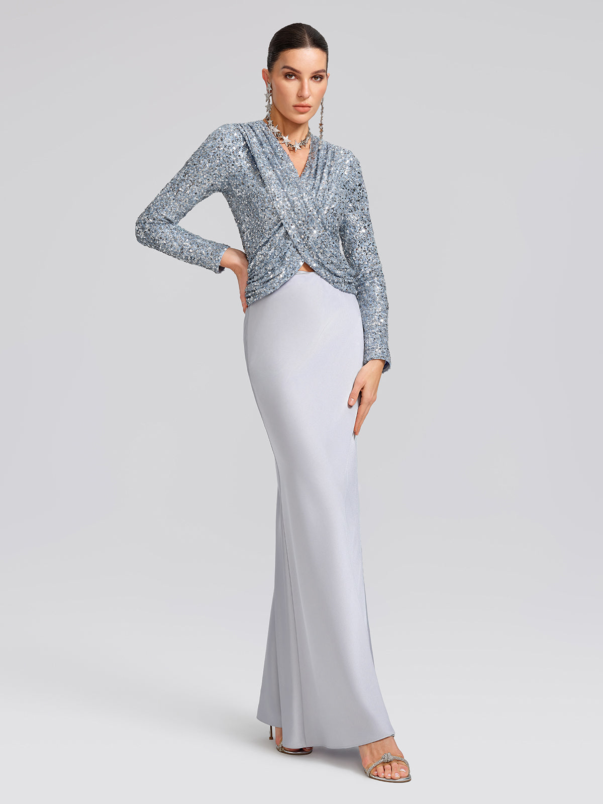 Acetate Satin Mermaid Maxi Skirt