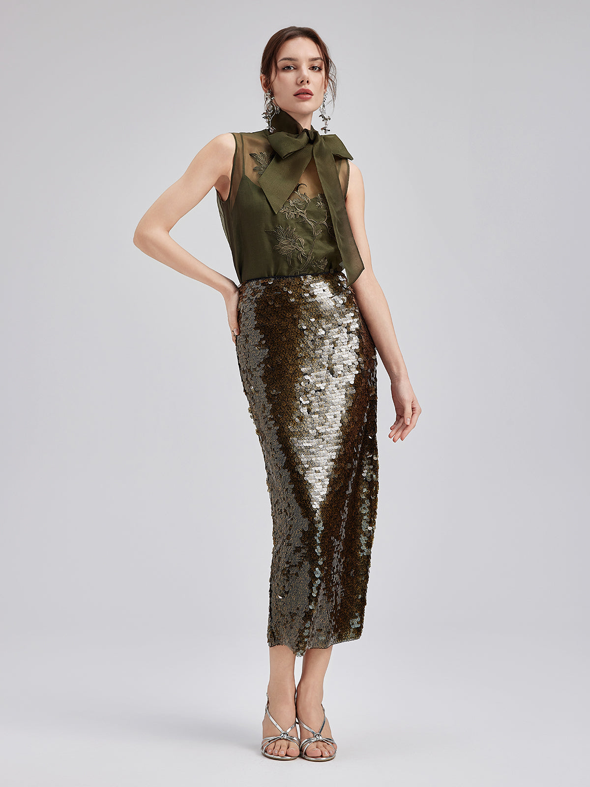 Contemporary garment with soft texture and clean structure