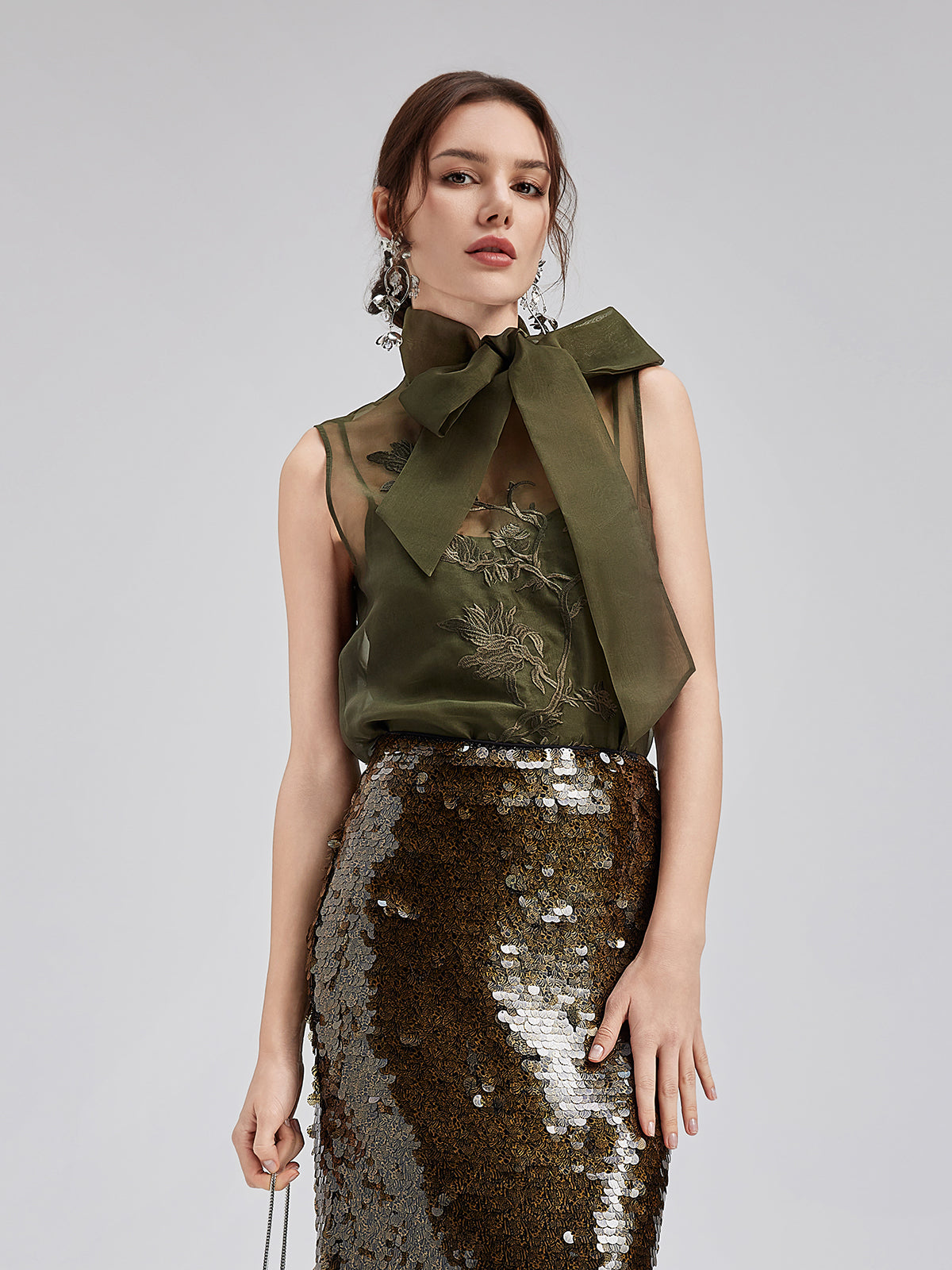 Modern wardrobe piece with smooth fabric and clean silhouette