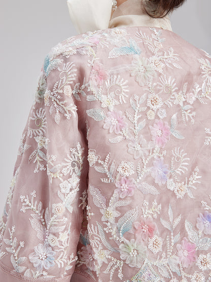 Artisanal Floral Beaded Embroidery Jacket