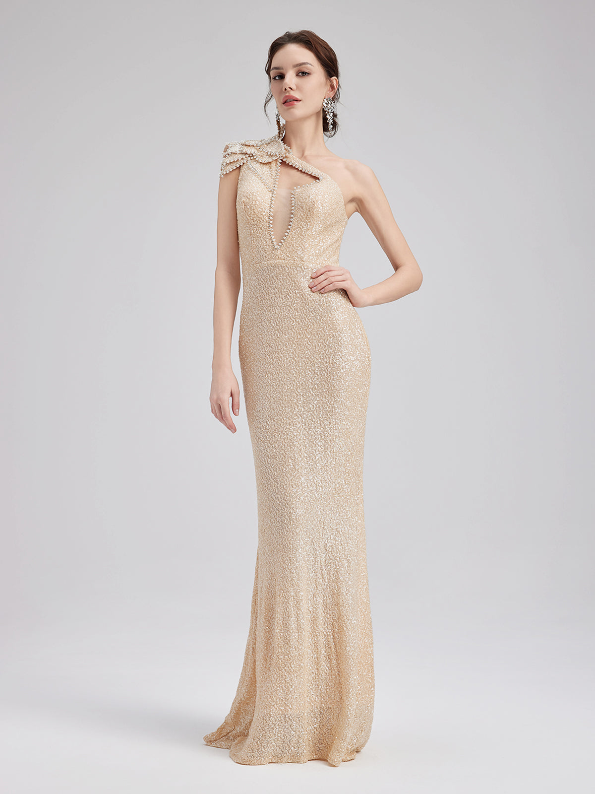 Lebanese Couture Floral Beaded Gown