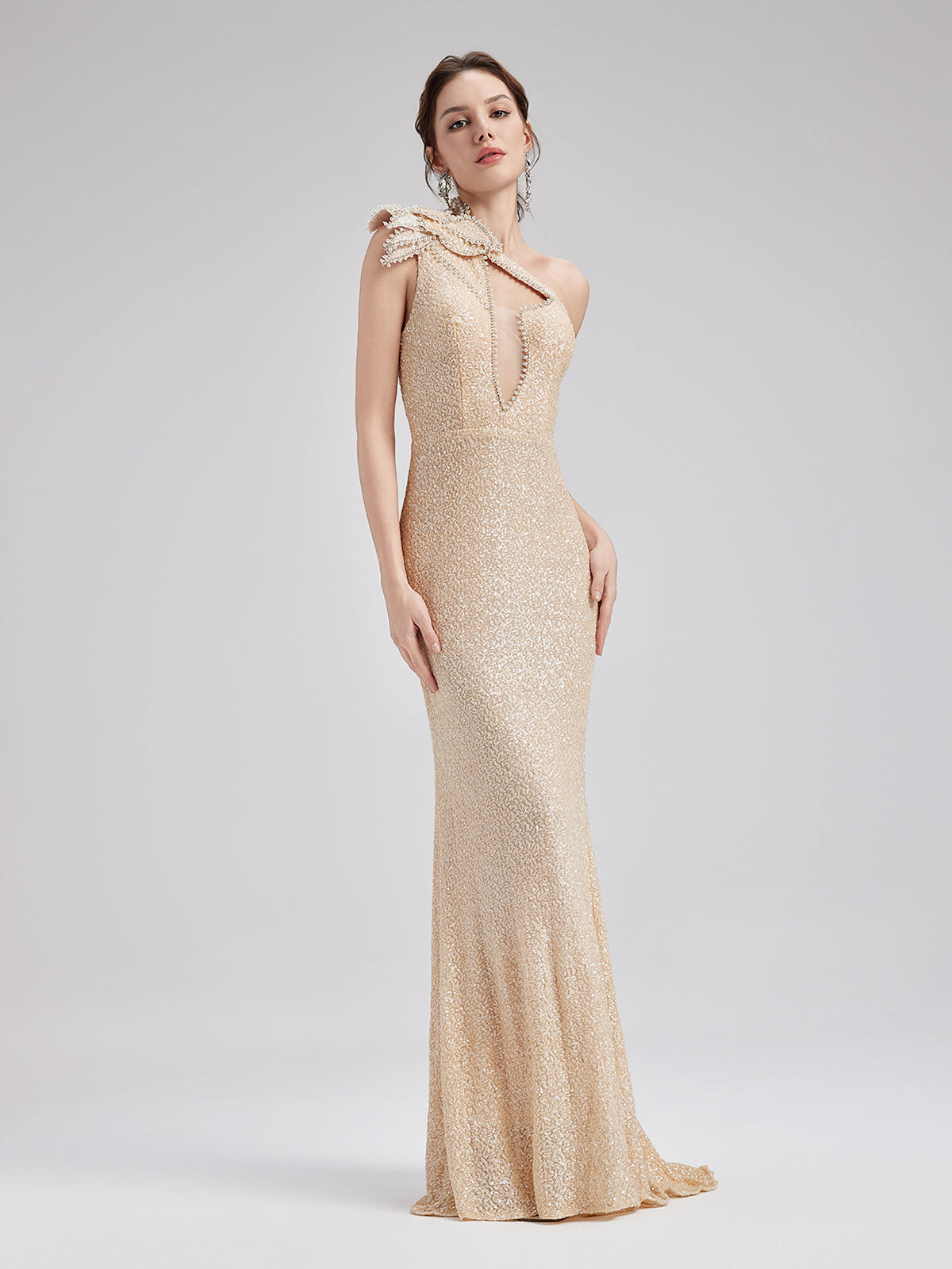 Lebanese Couture Floral Beaded Gown