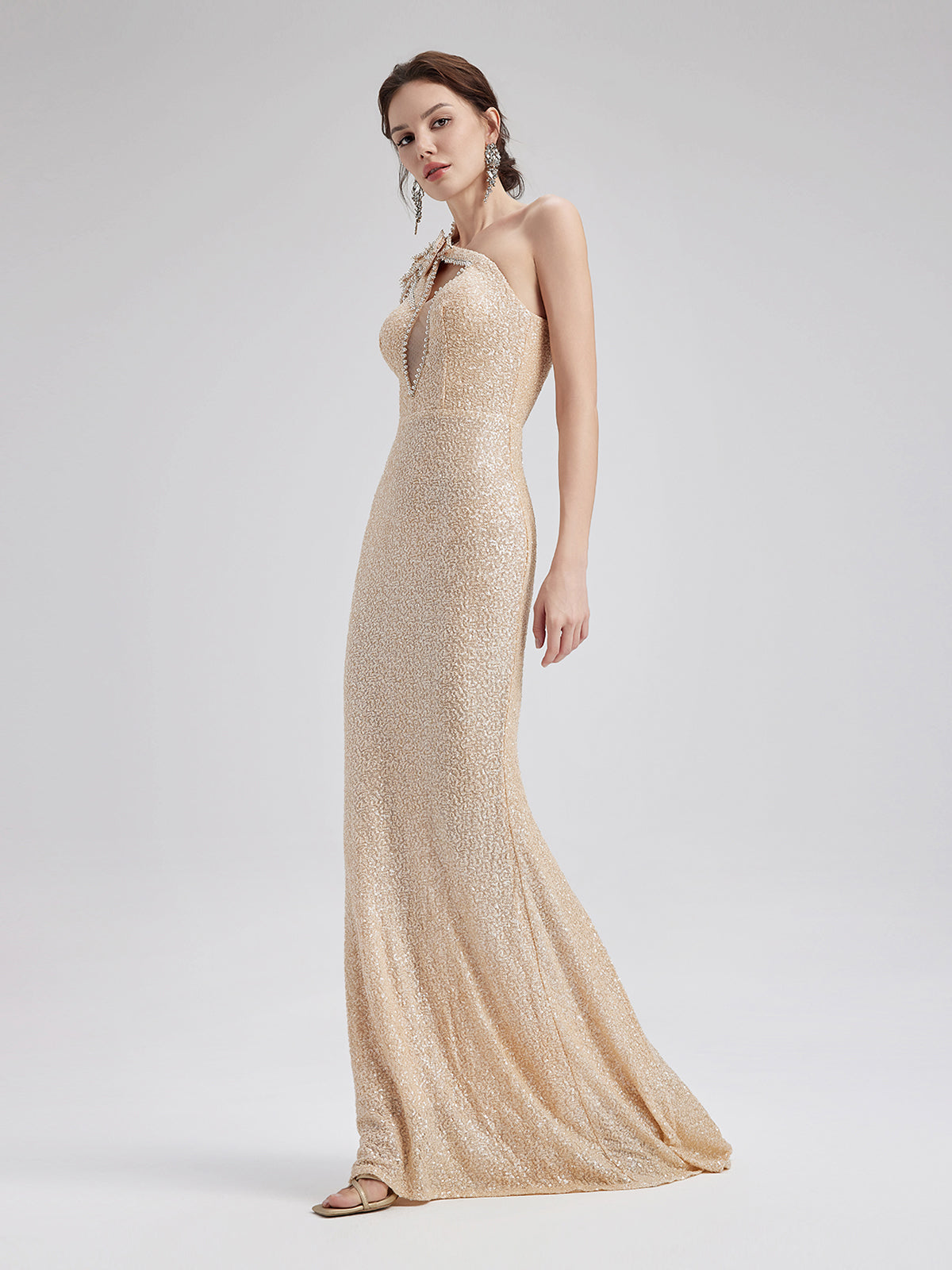 Lebanese Couture Floral Beaded Gown