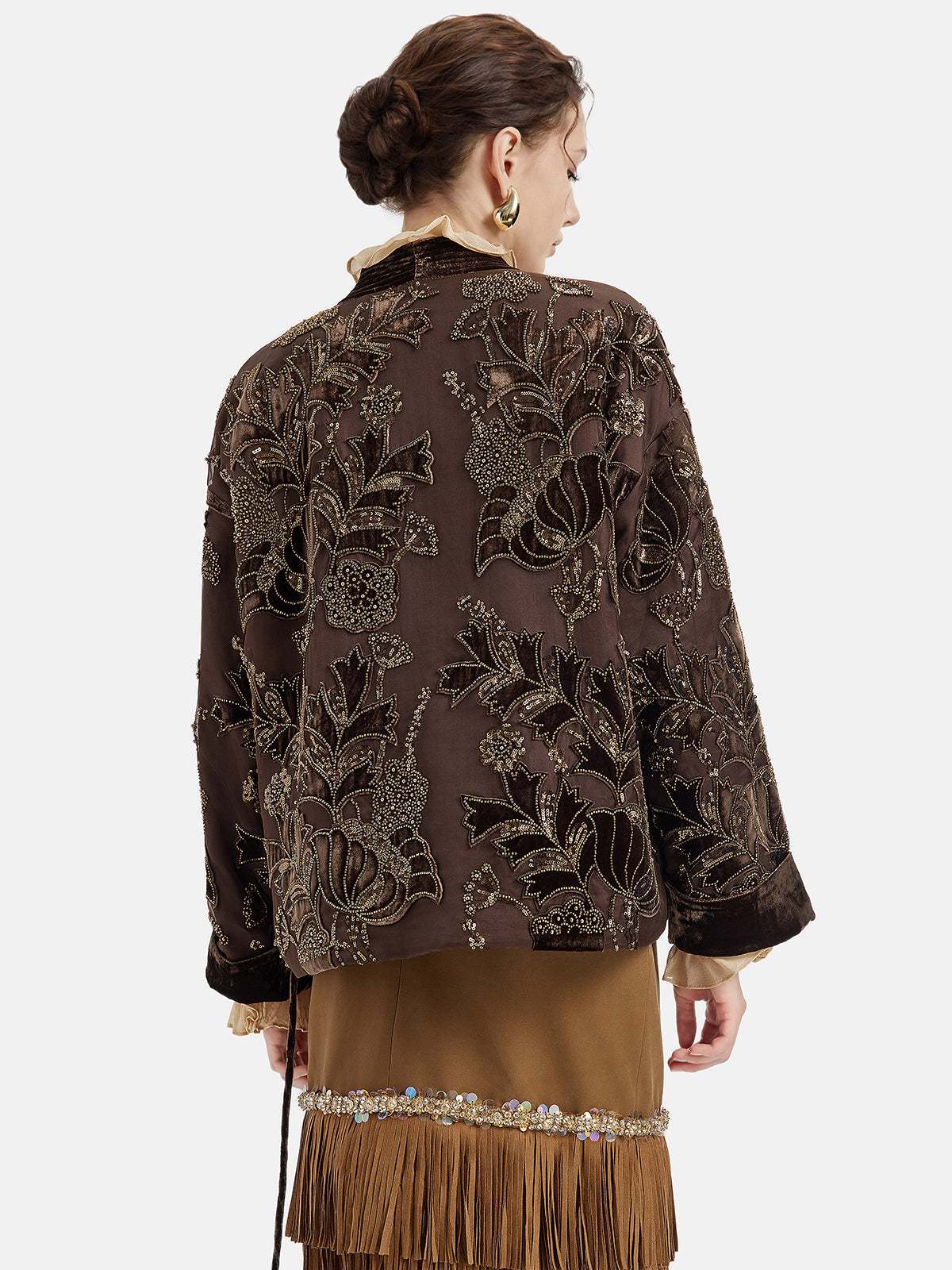 Vintage Floral Embroidered Cardigan