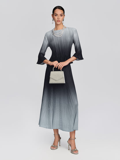 Pleated High-Waisted Gradient Set