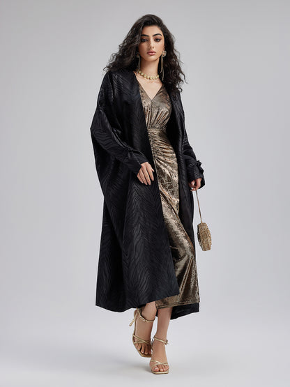 Chinese-style 3D Jacquard Loose Coat