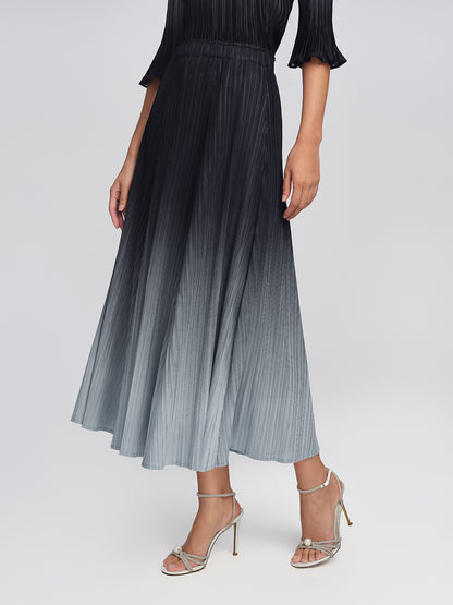 Pleated High-Waisted Gradient Set