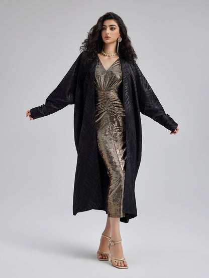 Chinese-style 3D Jacquard Loose Coat