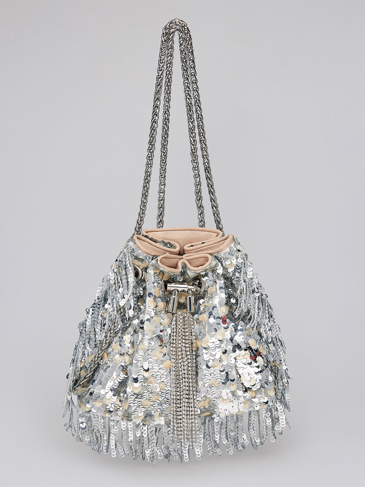 【FREE GIFT】Crystal Fringe Sequin Bucket Bag