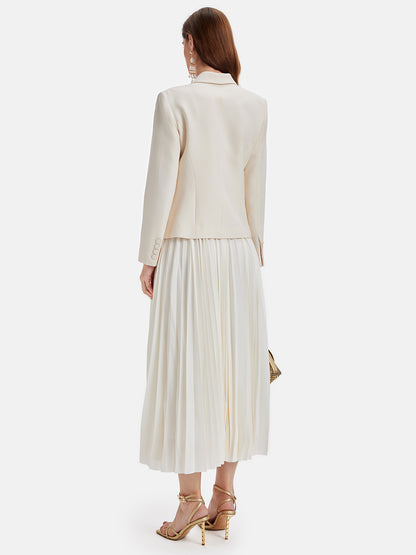 Elegant Pleated Flounce Skirt