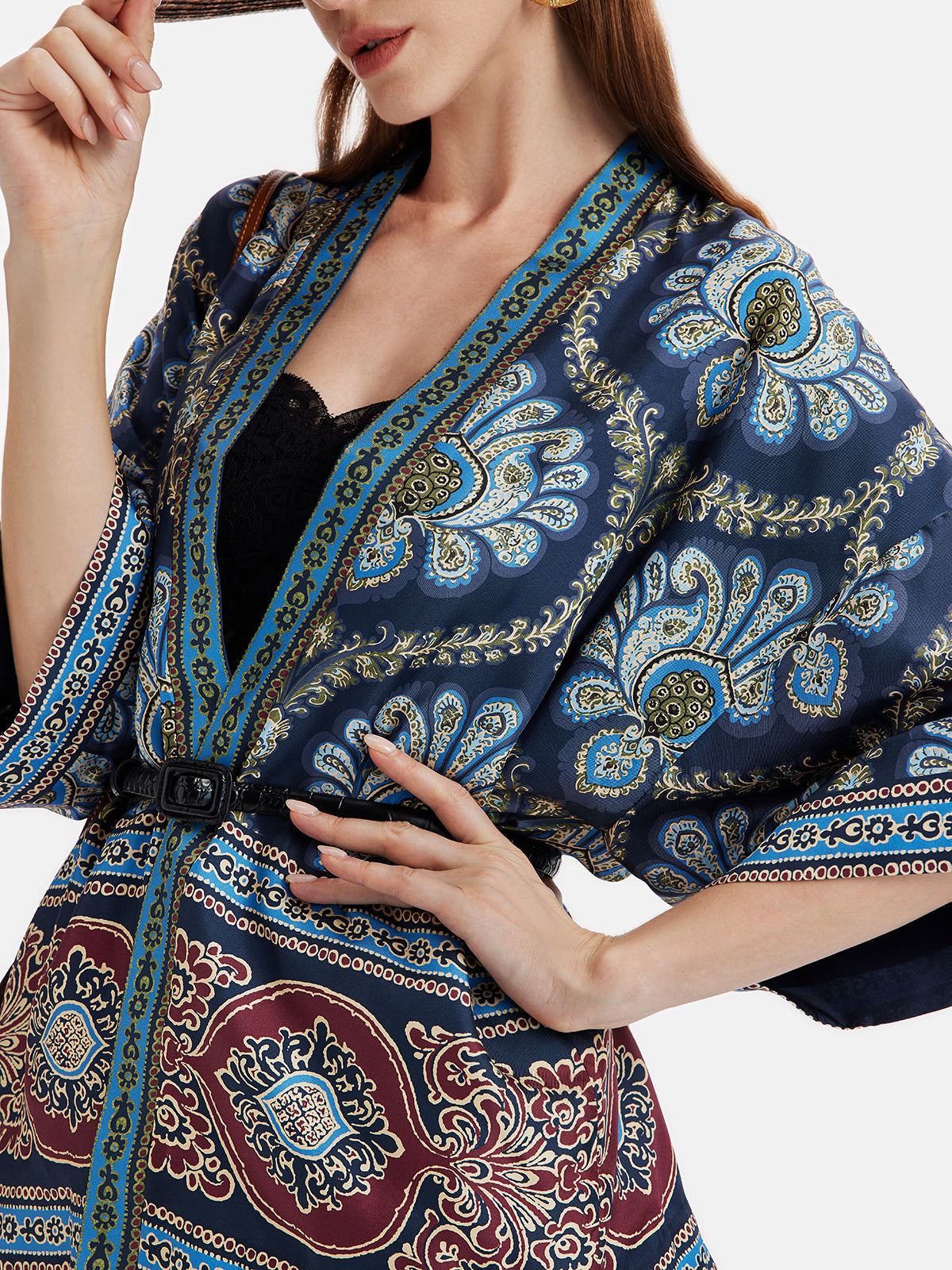 Mulberry Silk Printed Cardigan