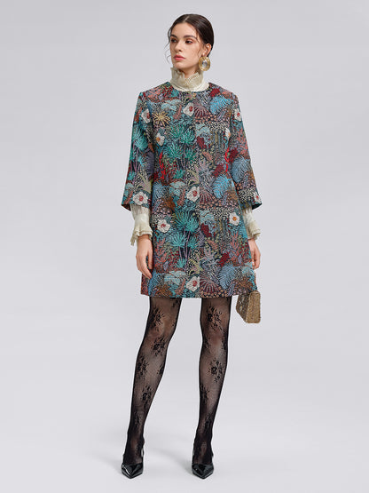 Handcrafted Multiflora Jacquard Beaded Jacket