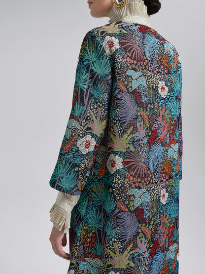 Handcrafted Multiflora Jacquard Beaded Jacket