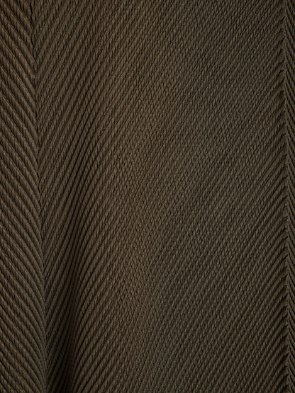 Pleated-Texture Elastic-Waist Wide-Leg Pants