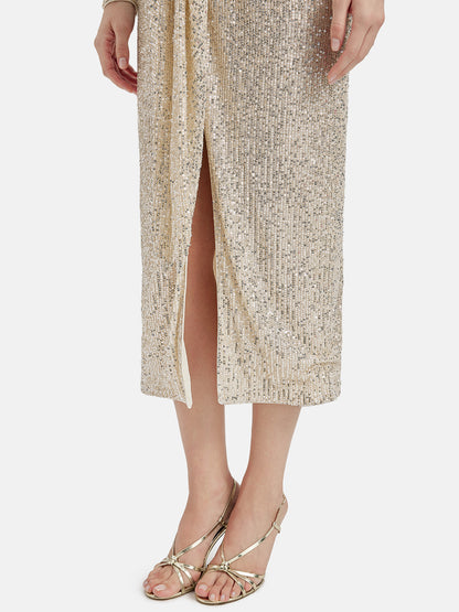 Elegant V-Neck Sequin Dress